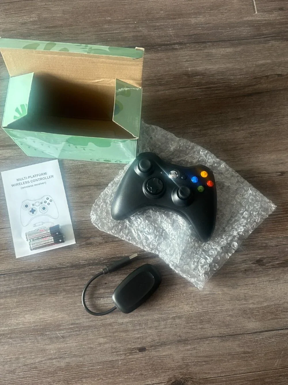 Wireless Controller Xbox Style Gamepad USB Receiver PC Android TV Box Black - Picture 2 of 5